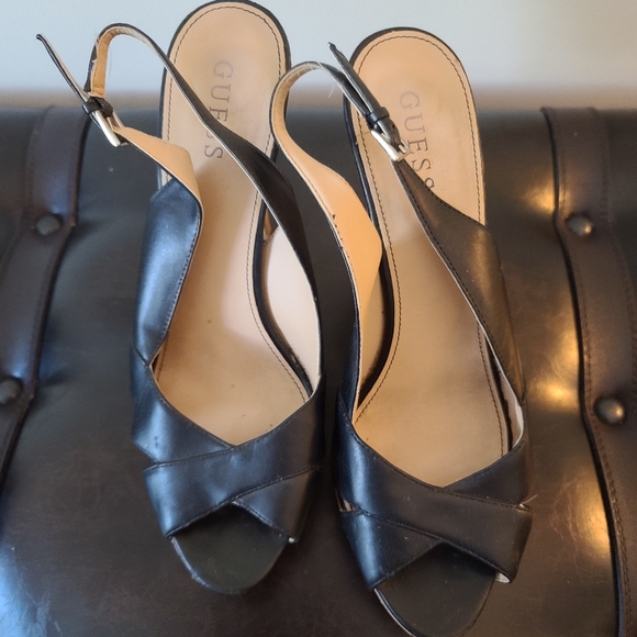 Guess Black Stiletto Dressy Sandals - Picture 2 of 6